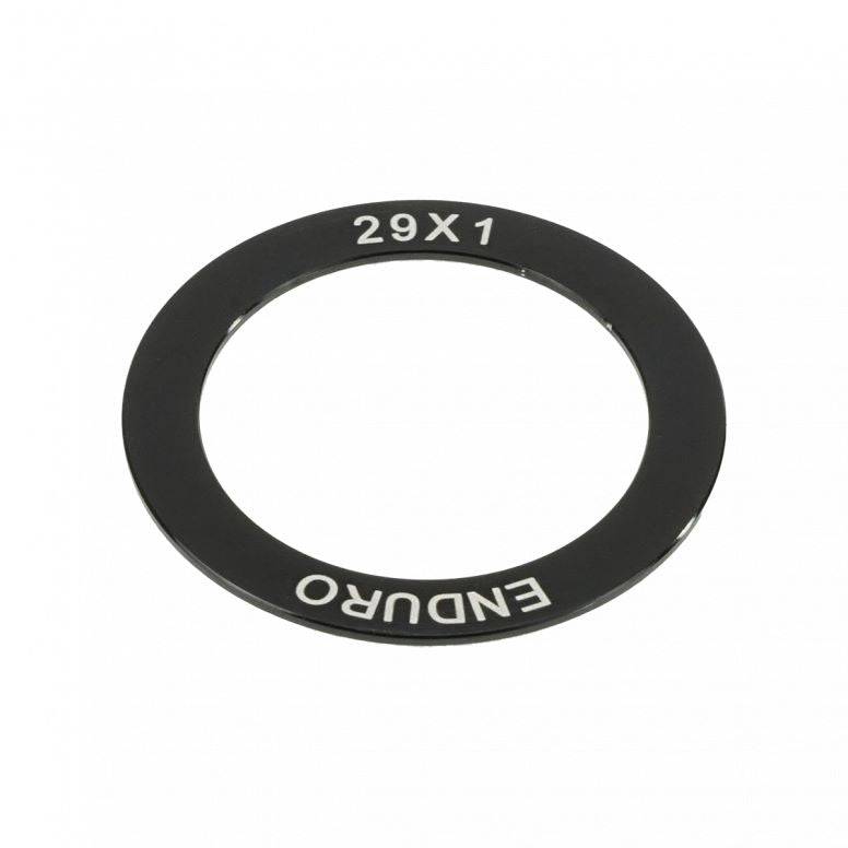 Enduro Bearings DUB crankset spacer for bottom bracket alignment, 29x40x5, shown in a close-up view of the component.
