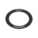Enduro Bearings DUB crankset spacer for bottom bracket alignment, 29x40x5, shown in a close-up view of the component.