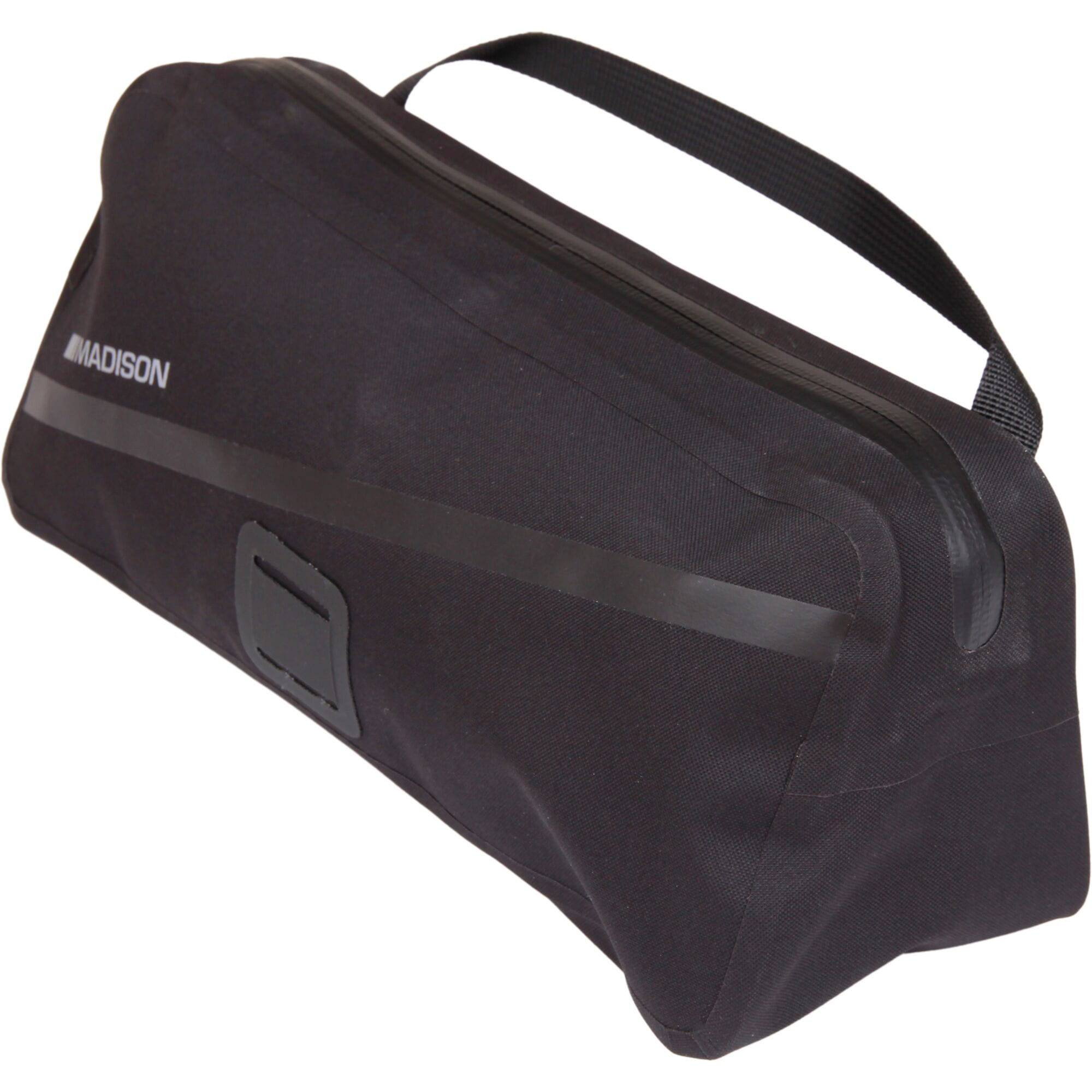 Madison Bags Roam waterproof handlebar bag with elastic strap mount and reflective trim for cycling accessories