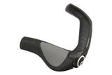 Ergon GP5 ergonomic bike grips with multiple hand positions and rubber inserts, designed for comfortable cycling.
