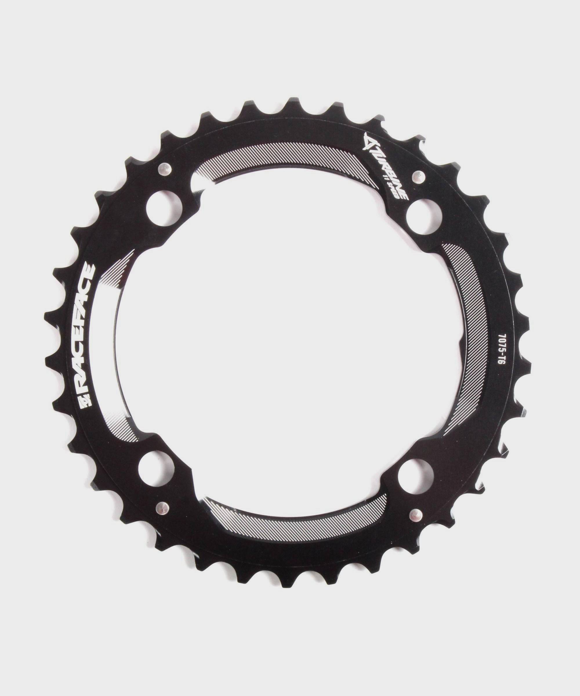 Race Face Turbine 11-speed chainring for XC mountain bikes, black, 104/64 BCD, component for bike drivetrain.