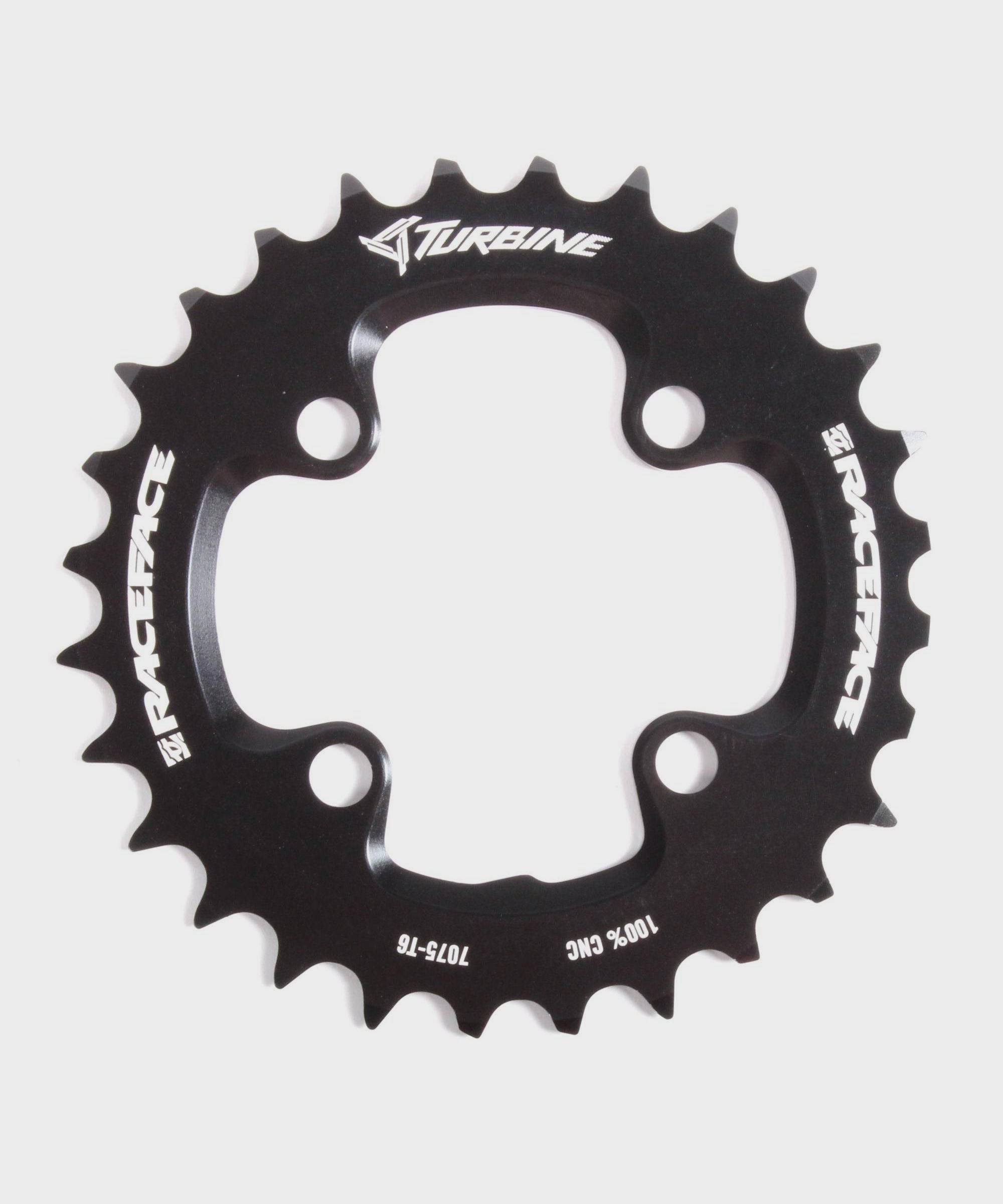 Race Face Turbine 11-speed chainring for XC mountain bikes, black, 104/64 BCD, durable bike component for smooth shifting.
