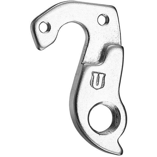 M Part gear hanger for Haibike bike, silver anodized, one size component, designed for precise fitting and durability.