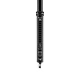 Race Face Turbine R dropper seatpost for mountain bikes, showing the sleek black hydraulic dropper post with branding.