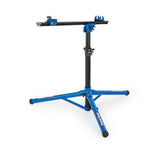 Park Tool PRS-22.2 professional bike repair stand with rotating workshop design, sturdy construction for bike maintenance.