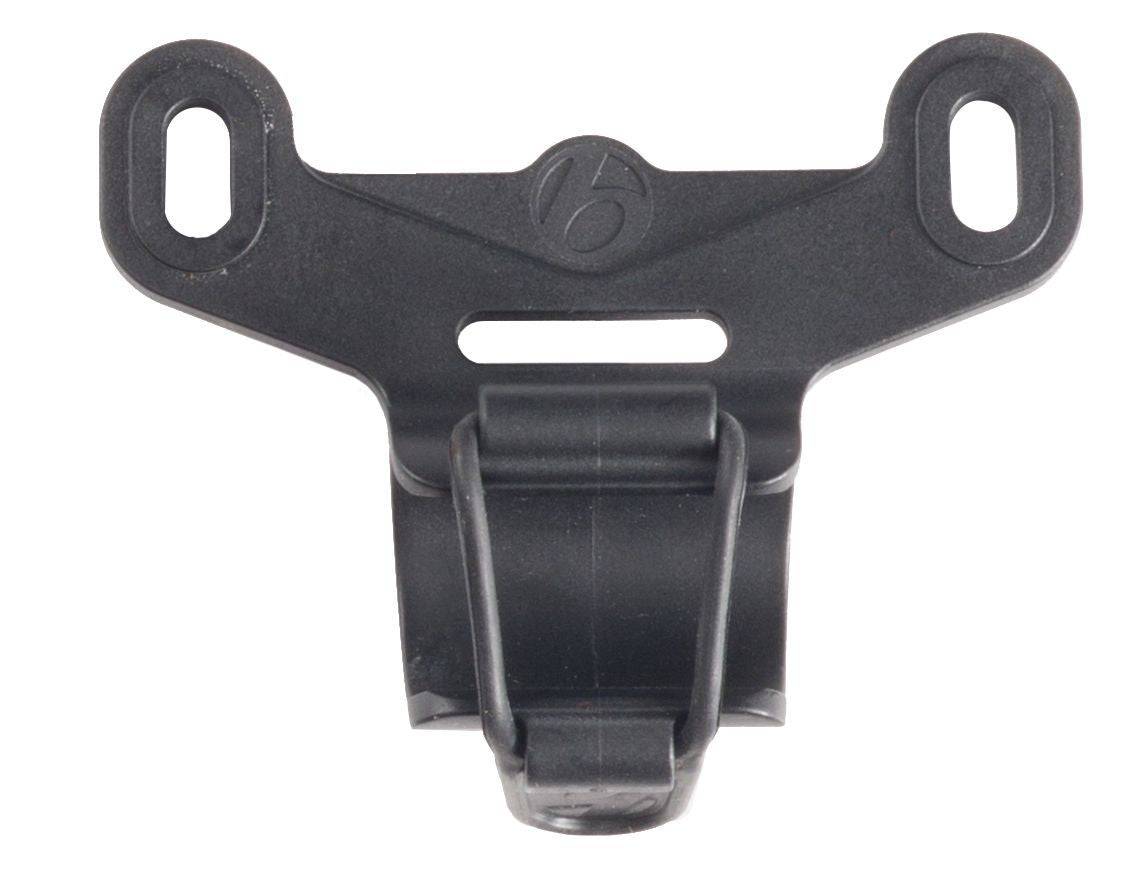 Bontrager Air Support HP hand pump mounted on bike frame bracket, bike accessories for easy pump storage and access