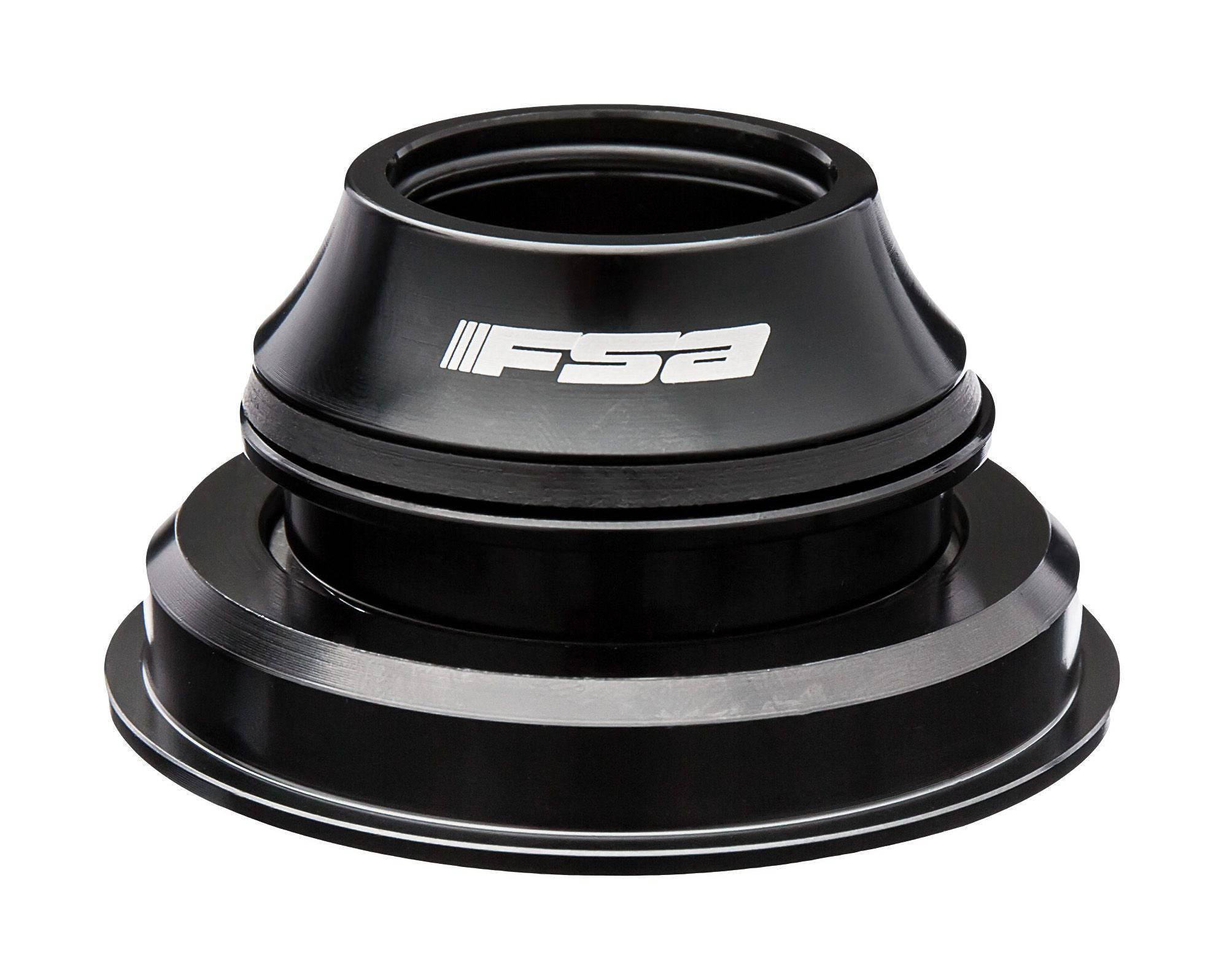 FSA Orbit No.57/68 tapered headset for 1.8-1.5 steerers, suited for 50/68mm head tubes, with visible components and branding.