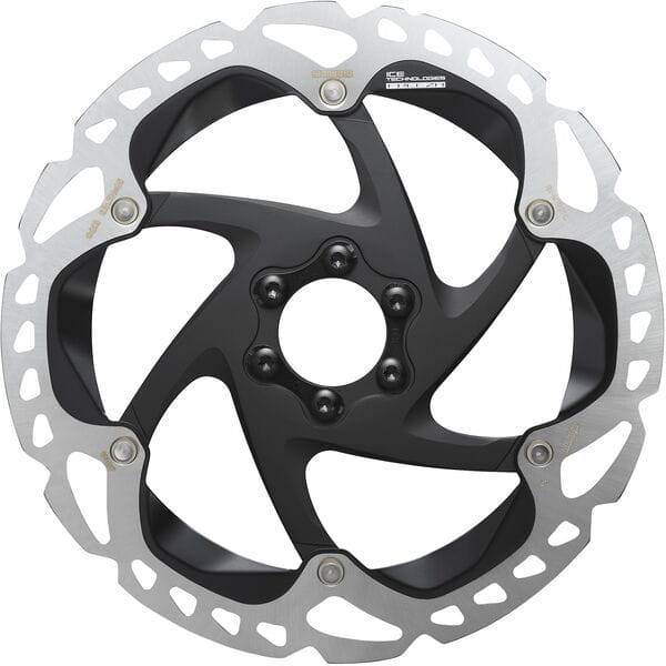 Shimano XTR RT-MT905 Ice Tech 6-bolt disc brake rotor for mountain bikes, featuring vented stainless steel braking surface.