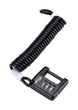BBB BBL-52 MiniSafe lock with adjustable 3-digit combination, shown securing a bike or bag. Compact bike and bag lock by BBB.