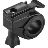 Infini brand bracket with thumbscrew for Luxo 3 & 5 LED front light mounting, shown in close-up with mounting hardware.