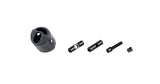 Bontrager RSL 27.2 seatpost saddle clamp barrel assembly in black, showing the component with mounting hardware for bike saddle.