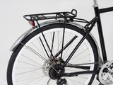 M Part City AVS 700c rear pannier rack in black, compatible with AtranVeloSystem for bike cargo transportation.