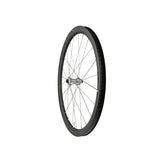 Hope RX40 Carbon Gravel Wheelset 700C with silver front wheel, tubeless ready, 24H Pro 5 S-Pull Centerlock disc brake compatible.