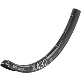 DT Swiss X 432 cross-country MTB rim with Presta-drilled holes, sleeve-joined design for 27.5 and 29-inch mountain biking.