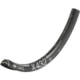 DT Swiss X 432 cross-country MTB rim with Presta-drilled holes, sleeve-joined design for 27.5 and 29-inch mountain biking.
