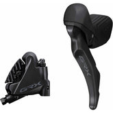 Shimano GRX GRX ST-RX610/BR-RX410 bled hydraulic STI set, flat mount calliper, LH rear