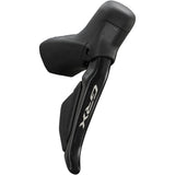 Shimano GRX ST-RX715/BR-RX410 hydraulic Di2 STI set front brake flat mount components on a bike.