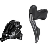 Shimano GRX ST-RX815 GRX Di2 2-speed STI bled with BR-RX820 calliper