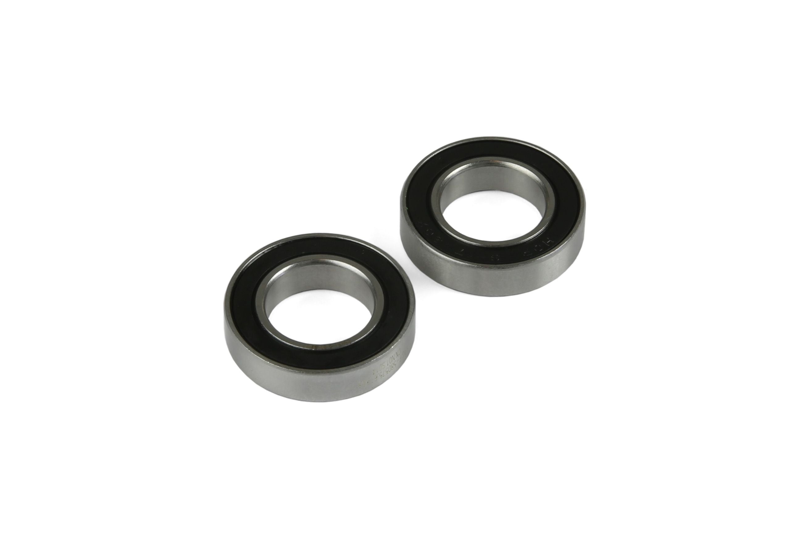 Hope front hub bearing kit with two S6903 bearings for smooth wheel rotation, bicycle component installed in hub.