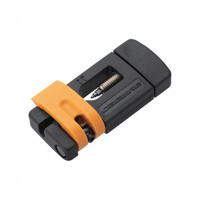 Jagwire Sport Needle Driver Tool for hydraulic hose fittings with adjustable clamp, used for workshop and bike maintenance.