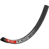 DT Swiss XR 391 SBWT 27.5/29-inch disc-specific tubeless rim in black, pre-drilled for easy mounting and optimized for mountain biking.