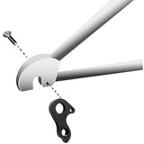 M Part Gear Hanger for Haibike, durable bike frame component, replacement gear hanger with sturdy construction for bike protection.
