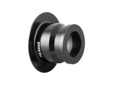 Black Bontrager Ratchet EXP Road 12mm Shimano drive side axle end cap for 142mm OLD bike wheel hub.