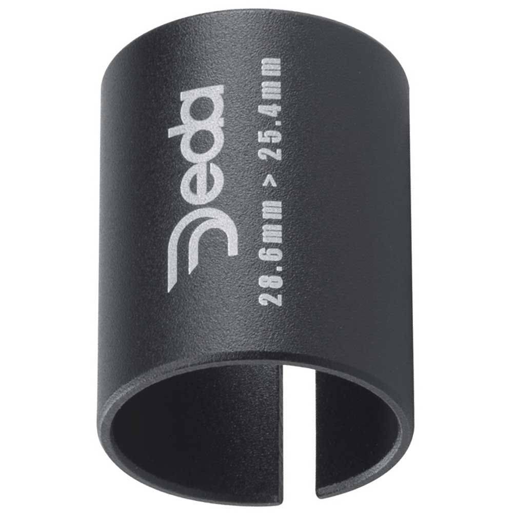 Deda Elementi stem sleeve adaptor for 1-inch fork steerers to 1 1/8-inch stems, bike accessories, black metal component