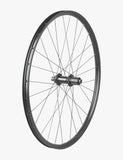 Bontrager Kovee TLR Boost 28-hole 27.5-inch mountain bike wheel with centerlock disc mount, tubeless ready, sturdy components.