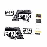 Fox Fork 38 Decal Kit: P-SE E-Bike+ Grey Logo Matte Black 2021 | Swinnerton Cycles