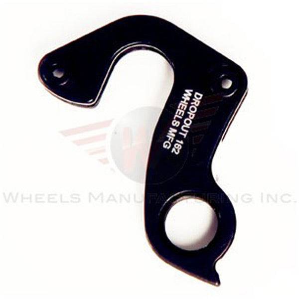 Wheels Manufacturing replaceable derailleur hanger dropout, CNC machined upgrade for bike components, shown in close-up detail.