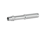 Silver Bontrager Rapid Drive 108 axle for road bike, 148mm OLD, replacement component for front and rear bike wheels.