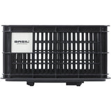 Black Basil Bicycle Crate MIK Small 17.5L, recycled synthetic bike basket with handles, designed for bicycle accessories.