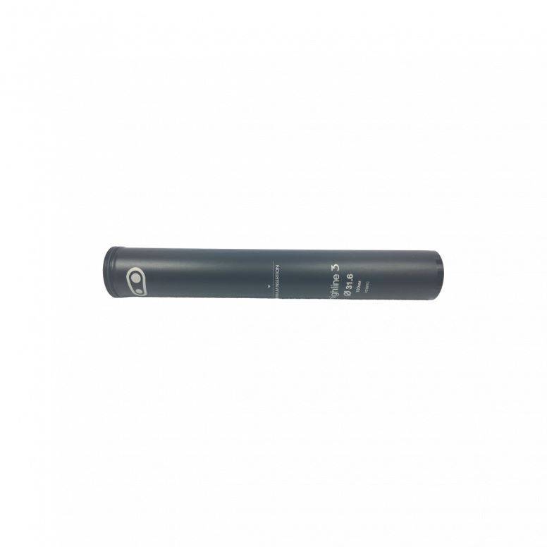 Crankbrothers Highline 3 Keyway seatpost in 31.6mm diameter and 100mm length, showing the sleek black component for mountain bikes.