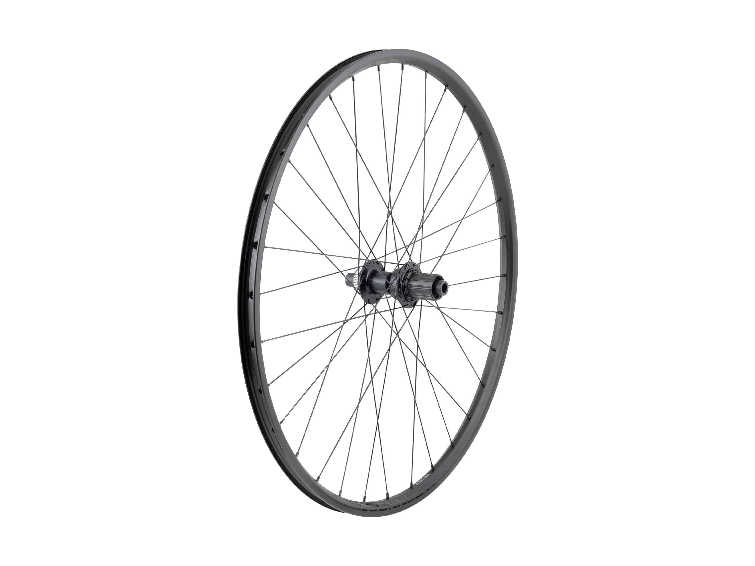 Bontrager Connection Boost Deore MTB 27.5-inch disc wheel for mountain biking, featuring durable alloy rim and disc brake compatibility.
