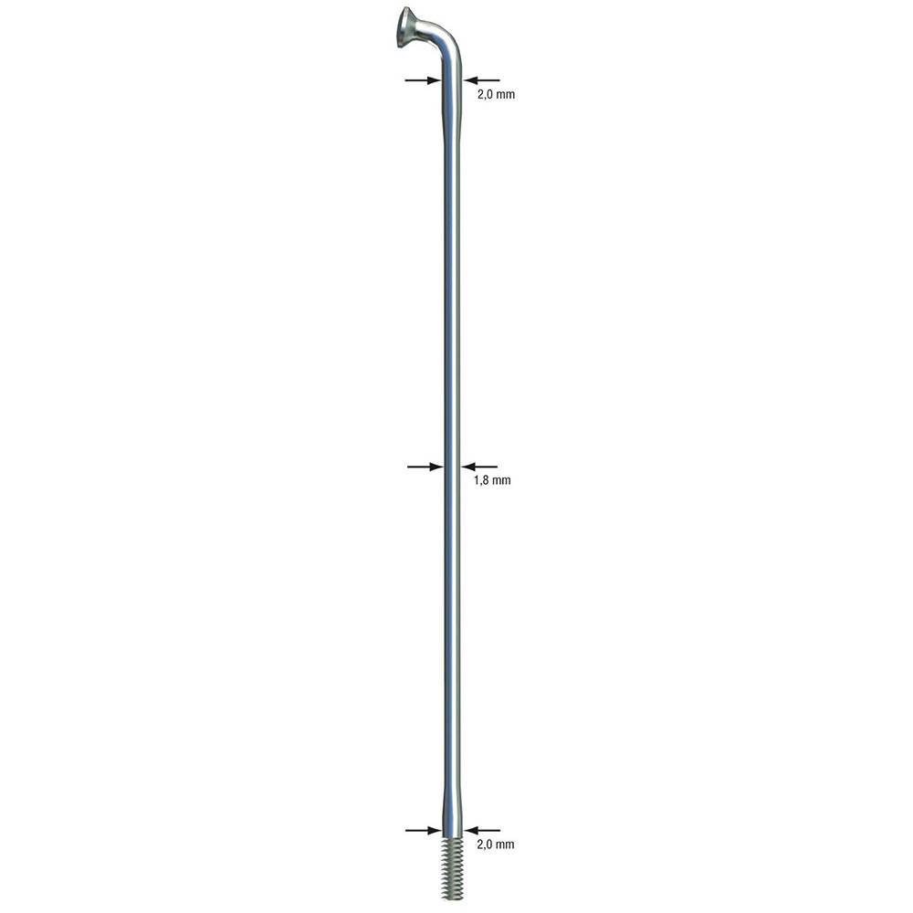 sapim race silver spokes silver 290mm single
