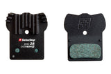SwissStop Disc 28 brake pads for Shimano MTB XTR XT M8000, black Exotherm 2 components for mountain bike braking.