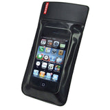 Rixen-Kaul bike phone bag with weather protection and adjustable viewing angle, designed for secure cycling accessory use