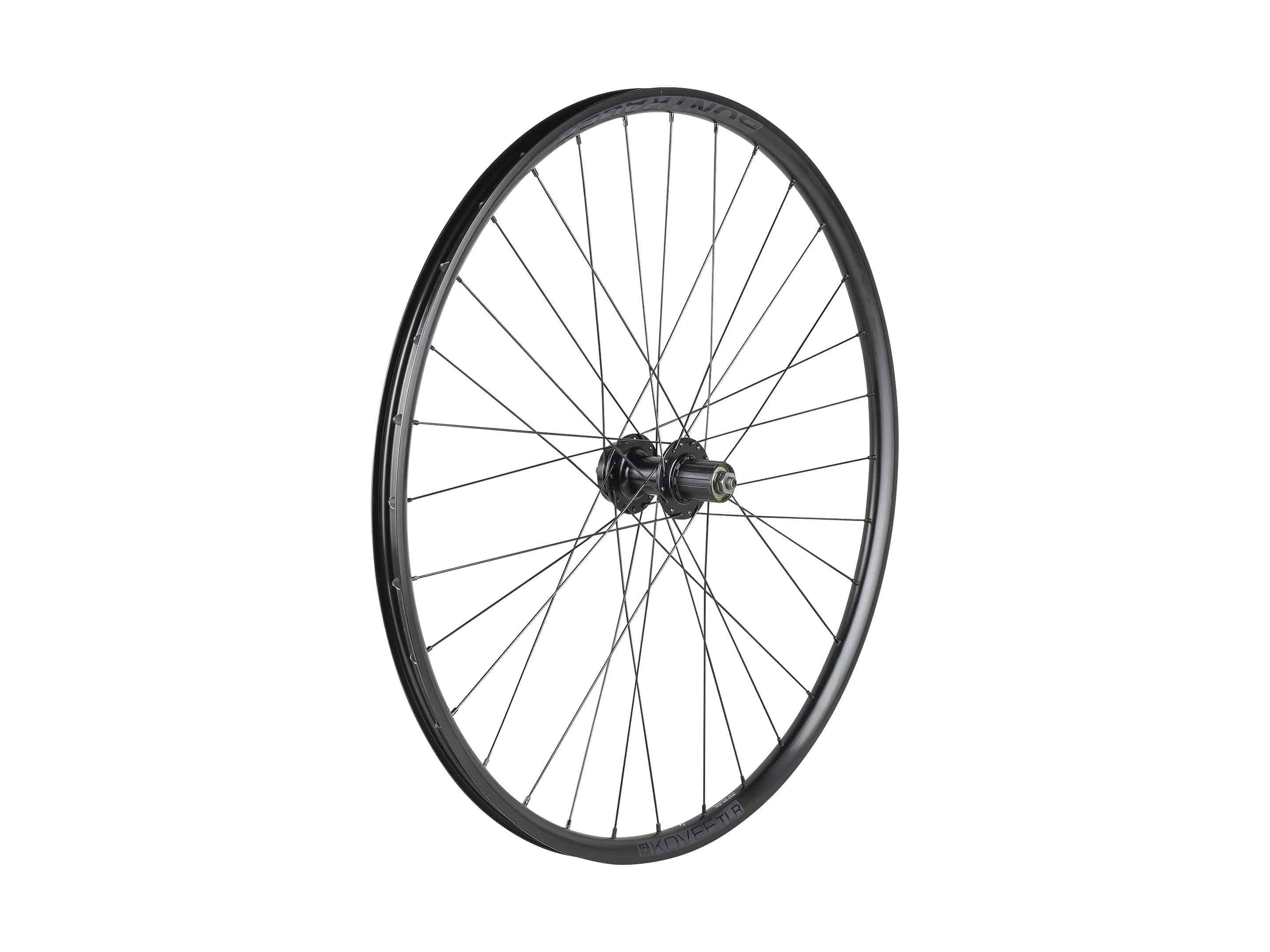 Bontrager Kovee TLR 27.5-inch MTB rear wheel with 32 holes, 6-bolt disc, Shimano HG 8/9/10-speed, black bike component