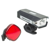 Blackburn 300-30 USB rechargeable bike light set with 300-lumen headlight and 30-lumen tail light, mounted on a bicycle.