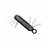 Topeak Fix Station Allen Key Set in silver and black, durable bike repair tool kit with multiple allen wrenches for bike maintenance.