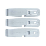 Schwalbe Tyre Levers Pack of 3 for bike tire removal, ergonomic plastic tools for easy bicycle tire fitting and removal.