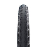 Schwalbe Delta Cruiser Plus puncture-resistant city and touring bike tire for e-bikes, featuring durable tread and black sidewalls.