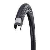 Schwalbe Delta Cruiser Plus puncture-resistant city and touring bike tire for e-bikes, shown mounted on a bicycle wheel.