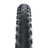 Schwalbe Land Cruiser Plus e-bike tire with PunctureGuard and reflective strip, showcasing durable tread and sidewall details.