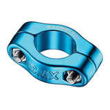 Dia-Compe MX1500 seat clamp for 25.4mm seatposts, showing the black component with two bolts and branding details.