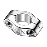 Dia-Compe MX1500 seat clamp with two bolts for 25.4mm seatposts, bike components accessory, in silver finish
