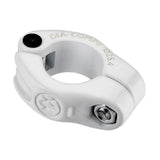 Dia-Compe MX1500N seat clamp for 28.6mm bike tubes with finishing kit, showing the white clamp and components.