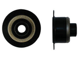 Black Bontrager DT240 5mm drive side axle end cap for 100mm OLD rear hub, replacement component, shown in close-up image.