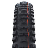 Schwalbe Big Betty Evo Super Trail downhill and enduro folding TLE tyre with aggressive tread for mountain biking.